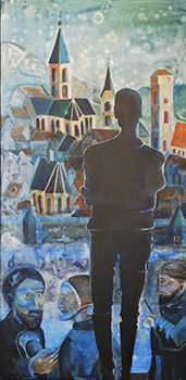 Hommage an Wolfgang Katzheimer, 2020, Acryl auf Leinwand, 60 x 120cm
