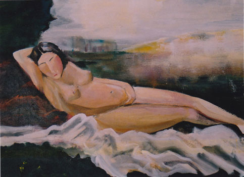 Variationen II zu Giorgiones "Schlummernde Venus", 2002