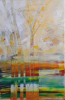 Landschaft mit Bäumen I, 2010, Acryl auf Leinwand, 60 x 40cm
